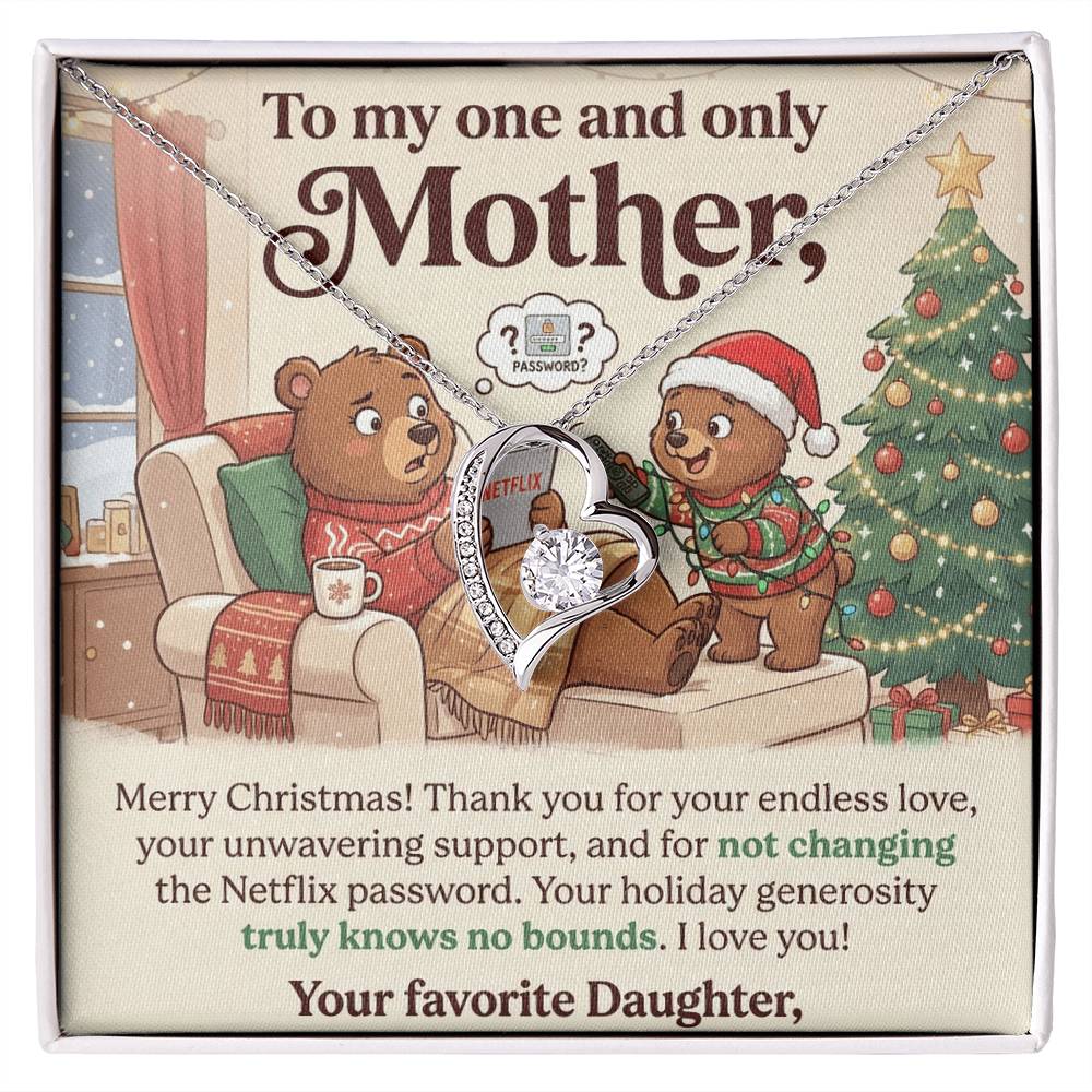 To My Mother Necklace From Daughter, Funny Christmas Gift For Mom, Mother Daughter Gift, Holiday Gift - Love Knot Necklace-LKN16112