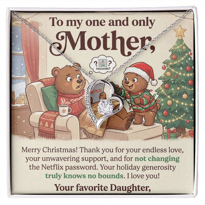 To My Mother Necklace From Daughter, Funny Christmas Gift For Mom, Mother Daughter Gift, Holiday Gift - Love Knot Necklace-LKN16112