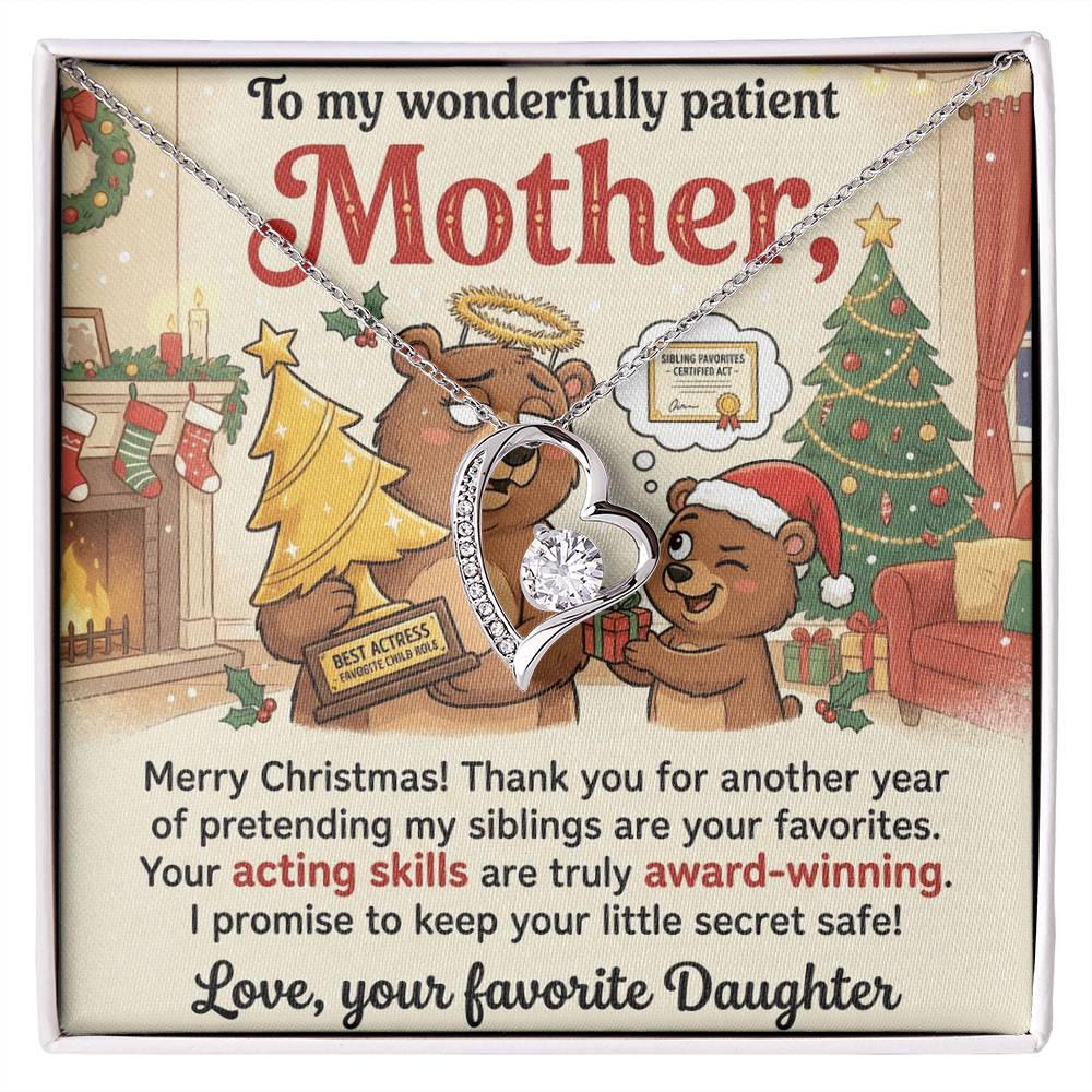 To My Mother Necklace From Daughter, Funny Christmas Gift for Mom, Mother's Day Gift, Love Knot Necklace-LKN88983