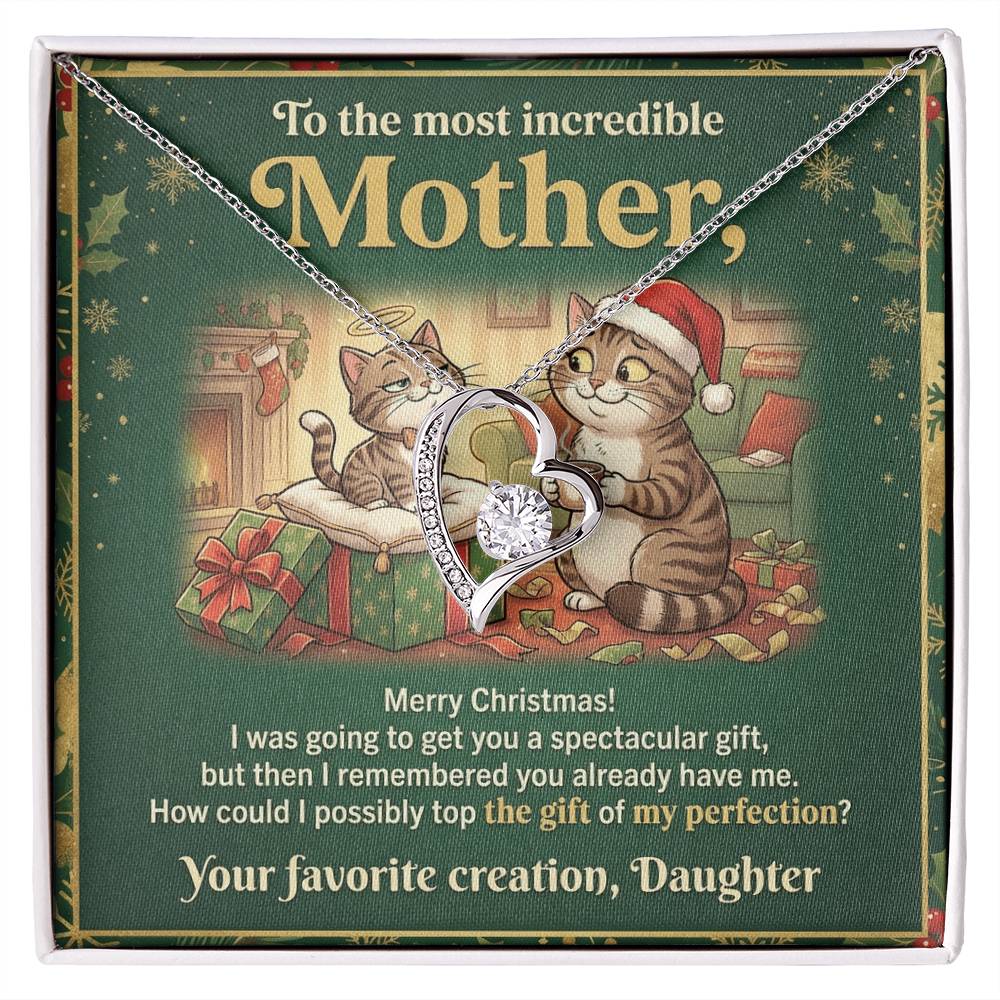 To My Mother Necklace From Daughter, Funny Christmas Gift For Mom, Holiday Present For Mother, Love Knot Necklace-LKN71723