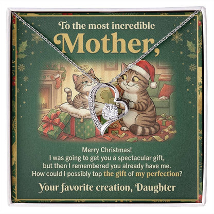 To My Mother Necklace From Daughter, Funny Christmas Gift For Mom, Holiday Present For Mother, Love Knot Necklace-LKN71723