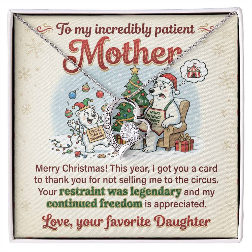 To My Mother Necklace From Daughter, Funny Christmas Gift For Mom, Holiday Appreciation Gift - Love Knot Necklace-LKN45568