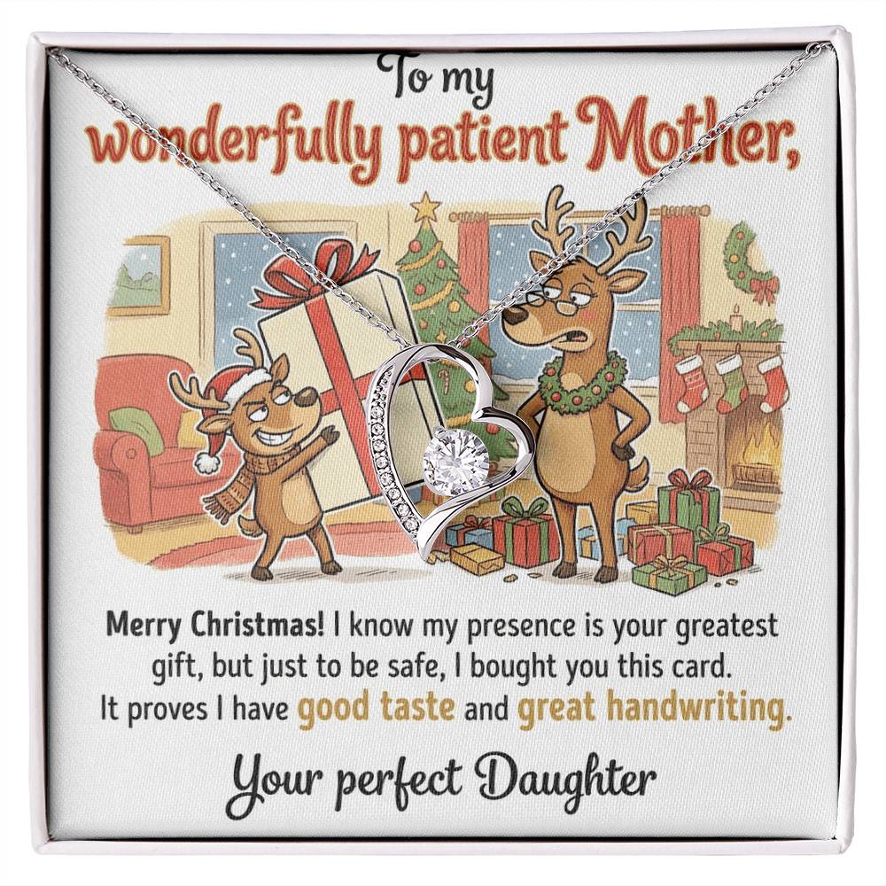 To My Mother Necklace From Daughter, Funny Christmas Gift For Mom, Holiday Present From Daughter, Love Knot Necklace-LKN96499