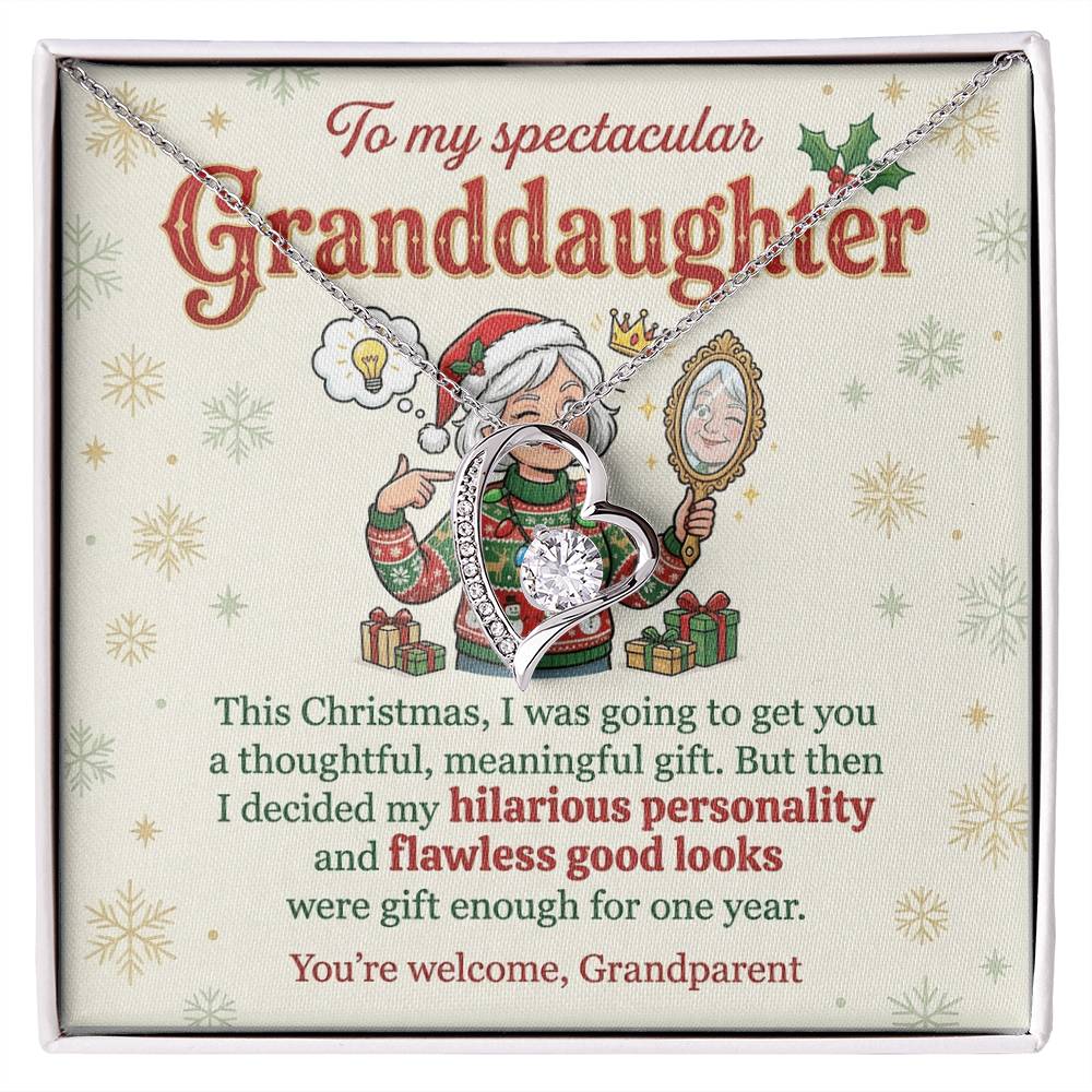 To My Granddaughter Necklace From Grandparent, Christmas Gift, Birthday Present For Her, My Greatest Pride Gift - Love Knot Necklace-LKN63044