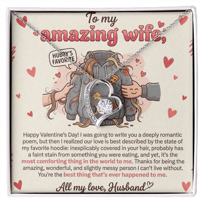 To My Wife Necklace From Husband, Funny Valentine's Day Gift, Romantic Gift For Her, Love Knot Necklace-LKN31574