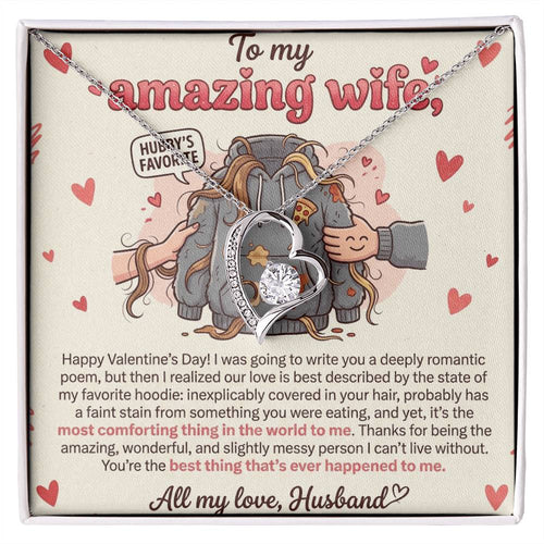 To My Wife Necklace From Husband, Funny Valentine's Day Gift, Romantic Gift For Her, Love Knot Necklace-LKN31574