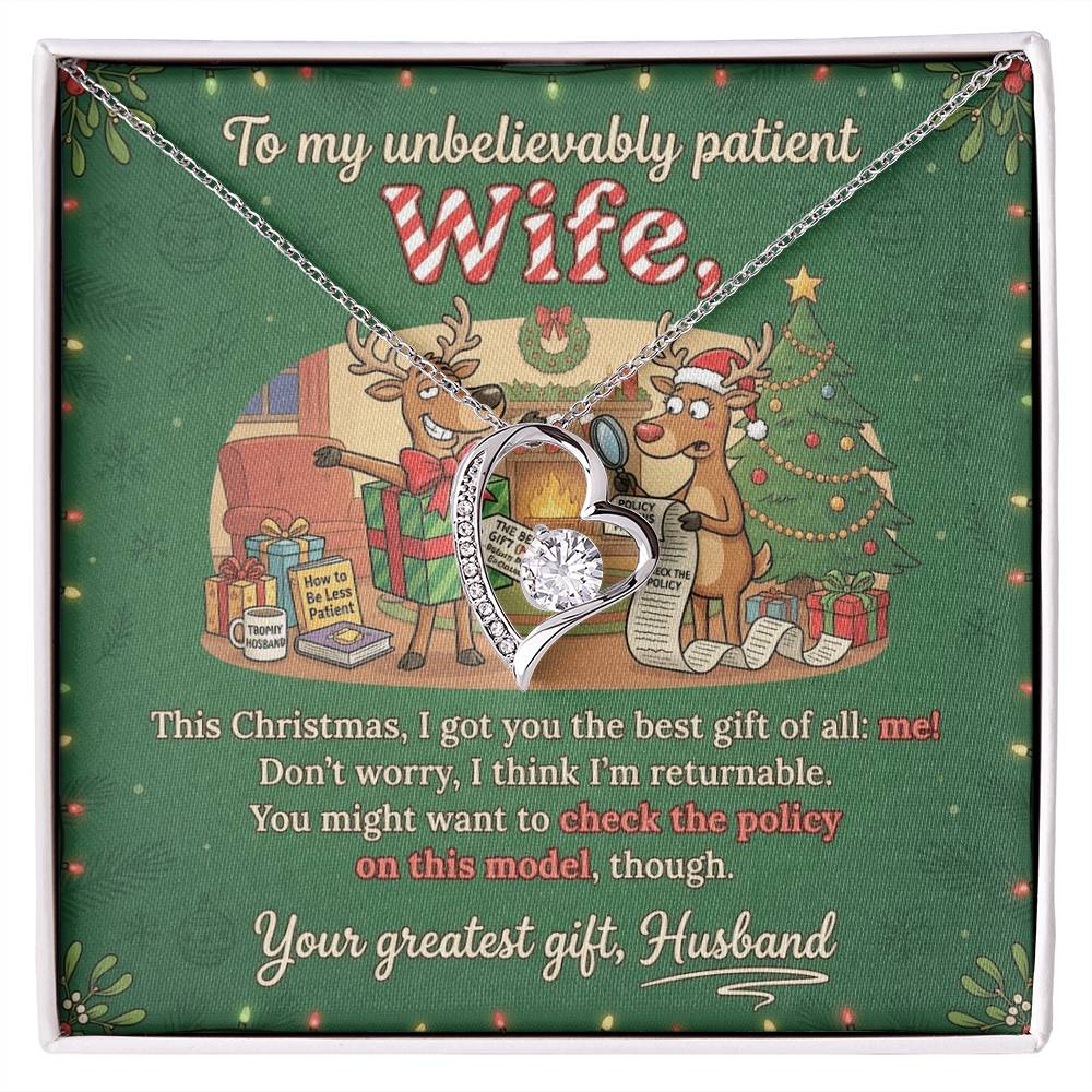 To My Wife Necklace From Husband, Funny Christmas Gift, Romantic Anniversary Gift for Her, Love Knot Necklace-LKN50129