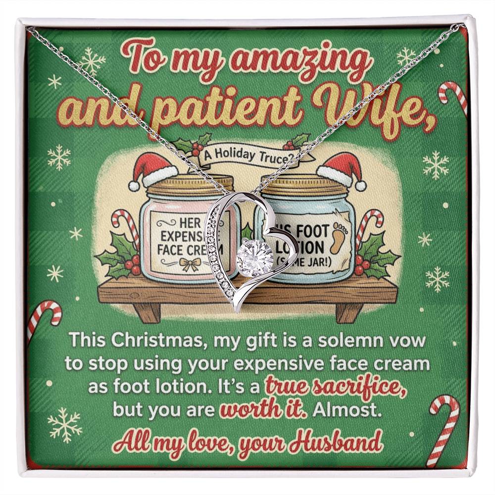 To My Wife Necklace From Husband, Funny Christmas Gift, Holiday Present for Her, Love Knot Necklace-LKN12201