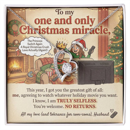 To My Wife Necklace From Husband, Funny Christmas Gift, Holiday Present for Her, Romantic Gift for Wife - Love Knot Necklace-LKN65965