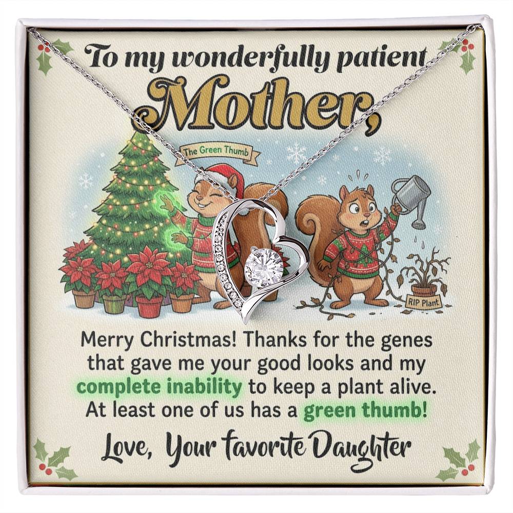 To My Mother Necklace From Daughter, Funny Christmas Gift For Mom, Holiday Present, Love Knot Necklace-LKN11476