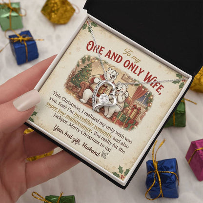 To My One and Only Wife Necklace From Husband, Funny Christmas Gift for Her, Romantic Wife Present, Love Knot Necklace-LKN15984