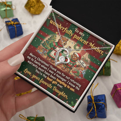 To My Mother Necklace From Daughter, Funny Christmas Gift For Mom, Birthday Gift, You're The Best Gift Ever, Love Knot Necklace-LKN10030