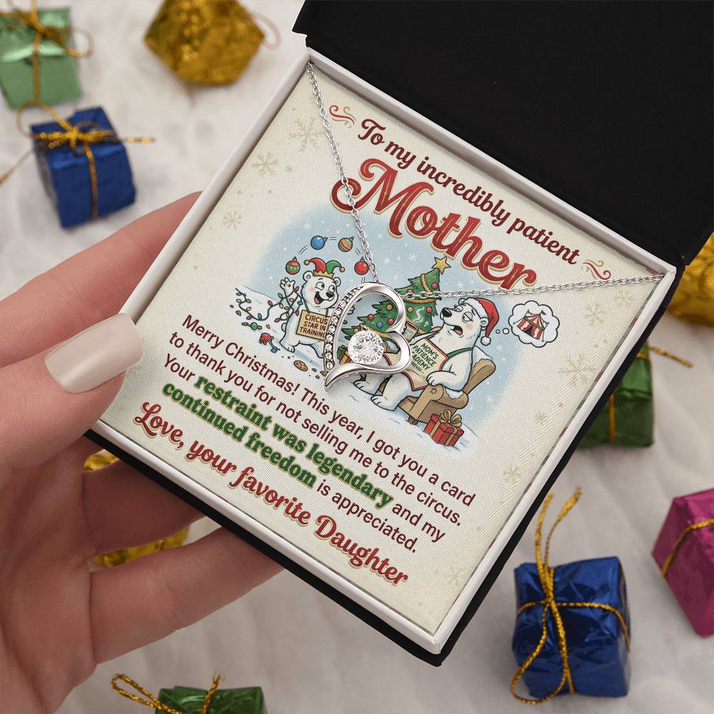 To My Mother Necklace From Daughter, Funny Christmas Gift For Mom, Holiday Appreciation Gift - Love Knot Necklace-LKN45568