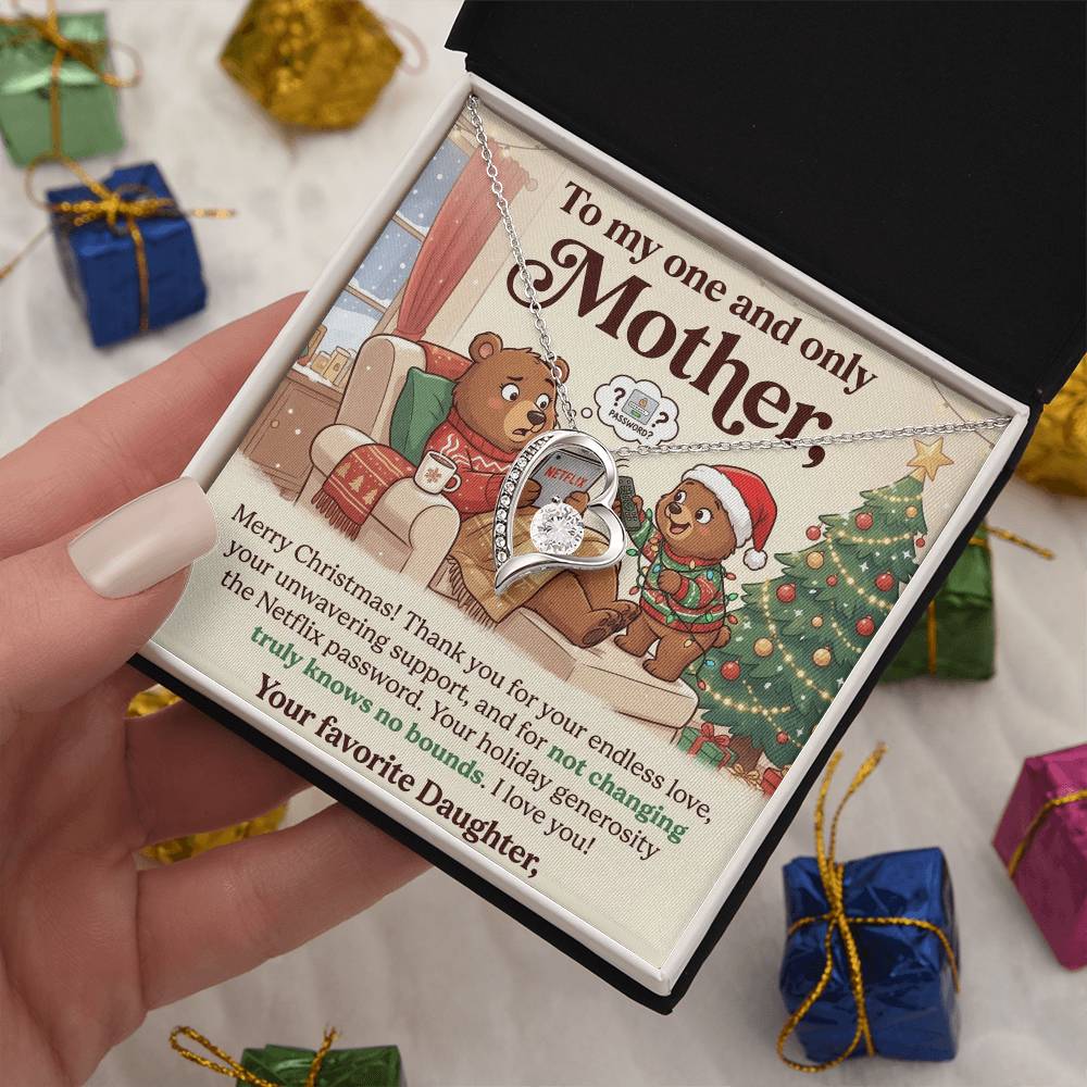 To My Mother Necklace From Daughter, Funny Christmas Gift For Mom, Mother Daughter Gift, Holiday Gift - Love Knot Necklace-LKN16112