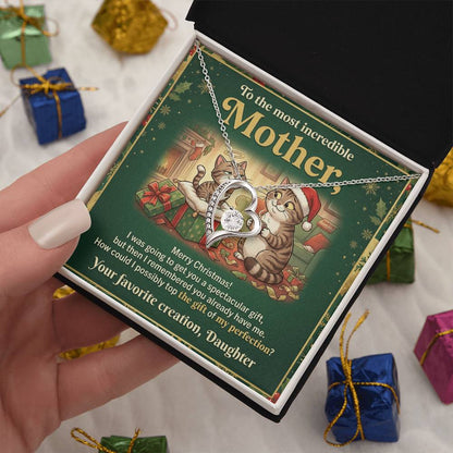 To My Mother Necklace From Daughter, Funny Christmas Gift For Mom, Holiday Present For Mother, Love Knot Necklace-LKN71723