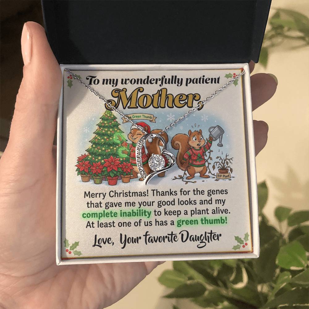 To My Mother Necklace From Daughter, Funny Christmas Gift For Mom, Holiday Present, Love Knot Necklace-LKN11476