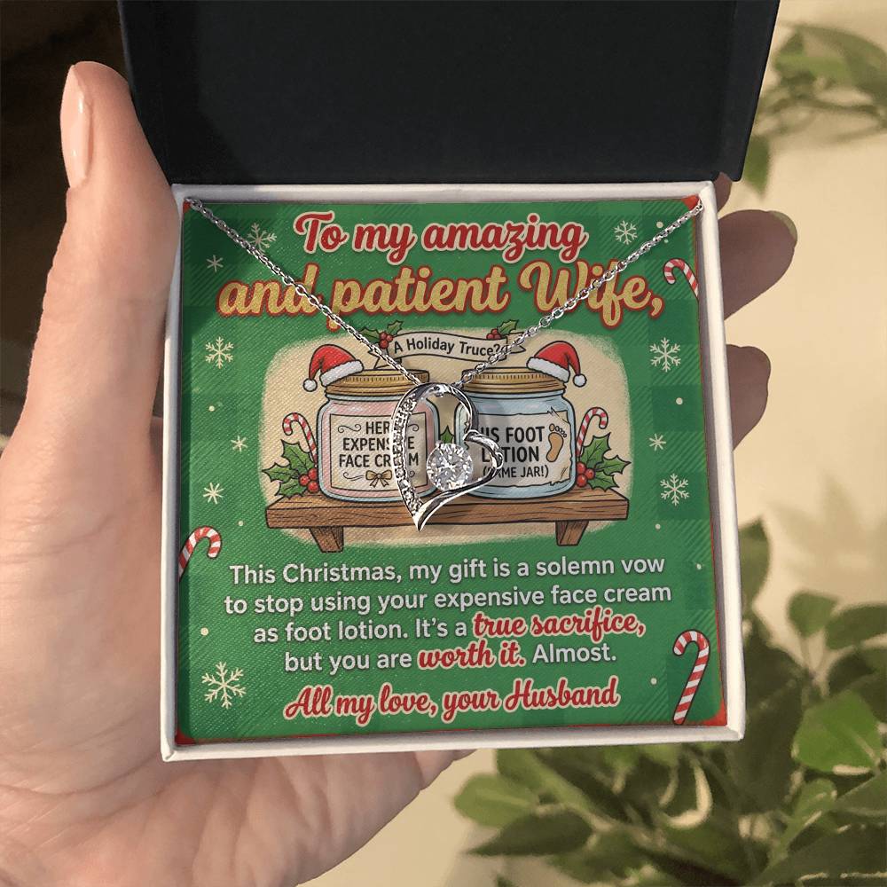 To My Wife Necklace From Husband, Funny Christmas Gift, Holiday Present for Her, Love Knot Necklace-LKN12201