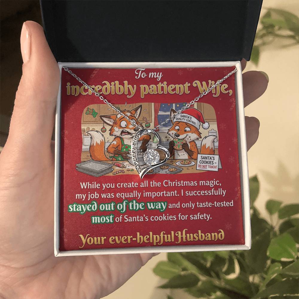 To My Wife Necklace From Husband, Funny Christmas Gift, Holiday Gift for Wife, Love Knot Necklace-LKN62322