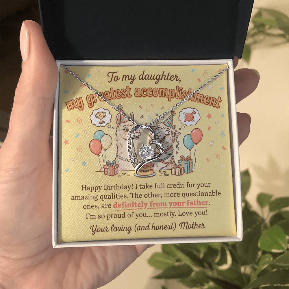 To My Daughter Necklace From Mother - Funny Birthday Gift, Mom and Daughter Gift - Love Knot Necklace-LKN97263