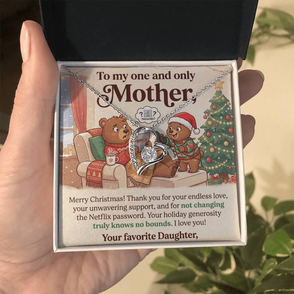 To My Mother Necklace From Daughter, Funny Christmas Gift For Mom, Mother Daughter Gift, Holiday Gift - Love Knot Necklace-LKN16112