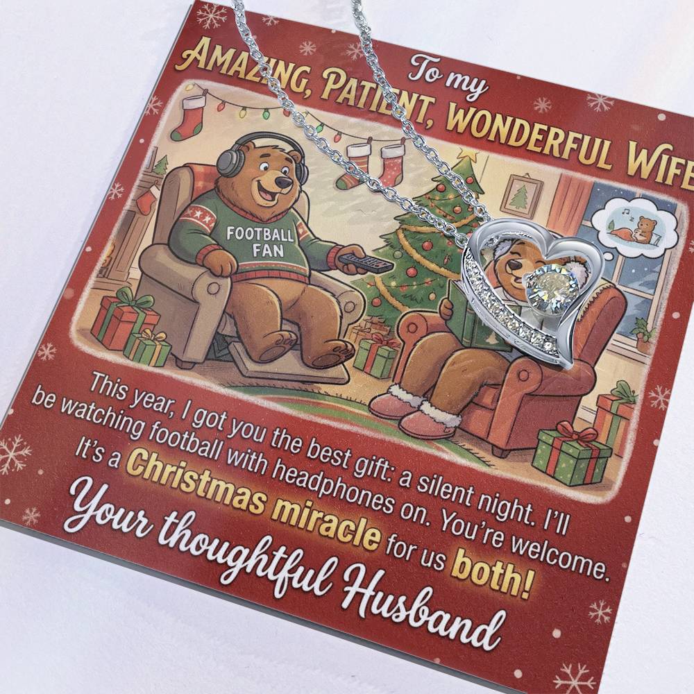 To My Wife Necklace From Husband, Funny Christmas Gift for Her, Xmas Romantic Gift - Love Knot Necklace-LKN73723