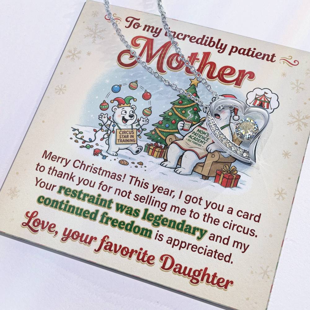 To My Mother Necklace From Daughter, Funny Christmas Gift For Mom, Holiday Appreciation Gift - Love Knot Necklace-LKN45568