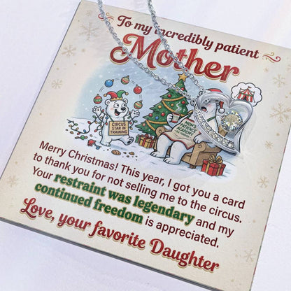 To My Mother Necklace From Daughter, Funny Christmas Gift For Mom, Holiday Appreciation Gift - Love Knot Necklace-LKN45568