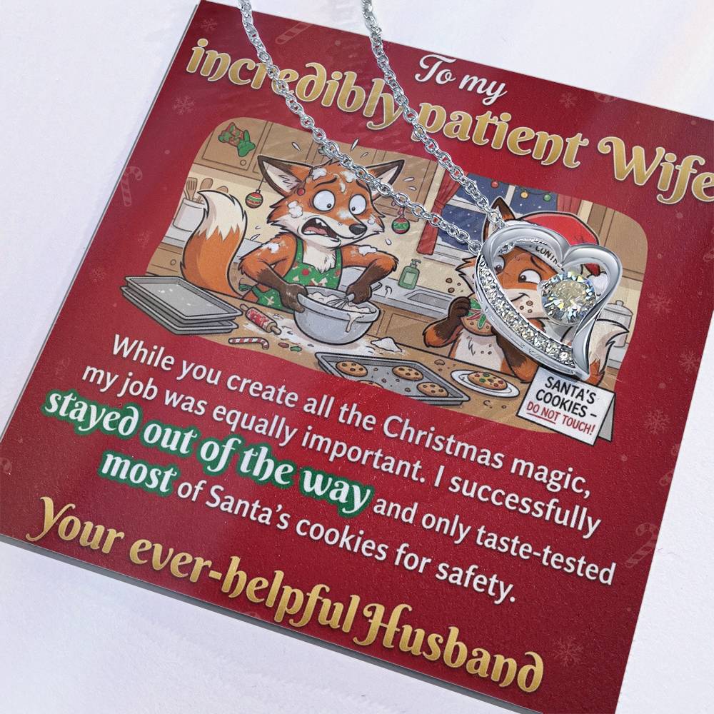 To My Wife Necklace From Husband, Funny Christmas Gift, Holiday Gift for Wife, Love Knot Necklace-LKN62322