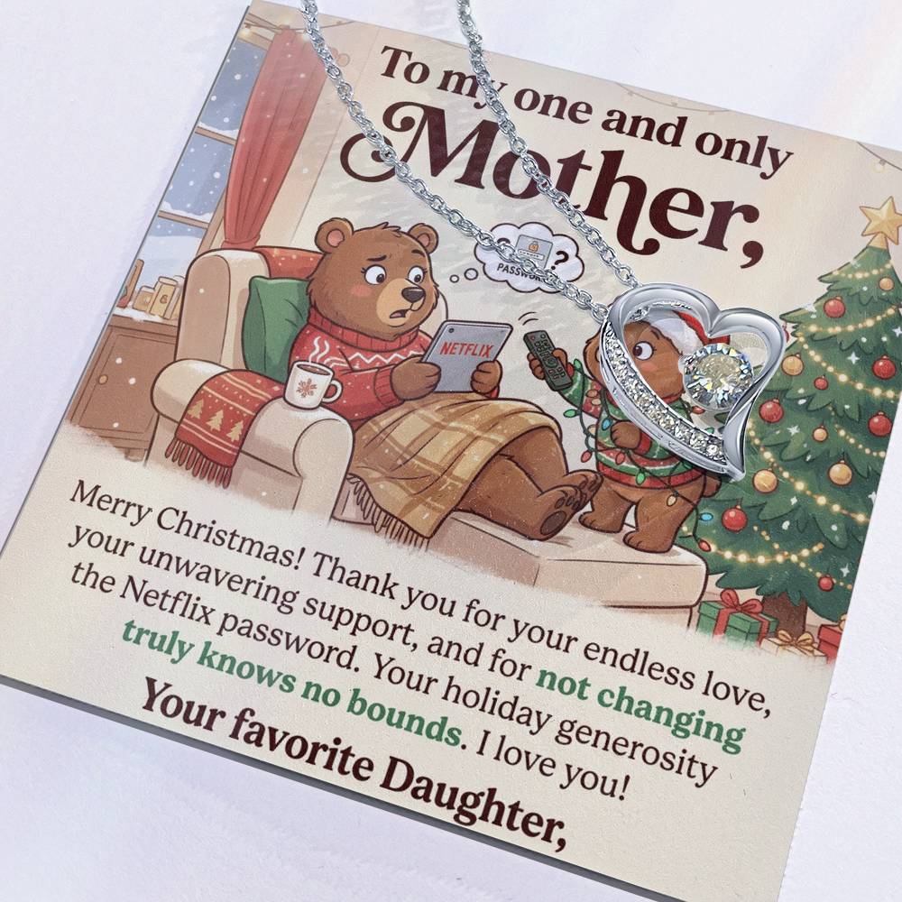 To My Mother Necklace From Daughter, Funny Christmas Gift For Mom, Mother Daughter Gift, Holiday Gift - Love Knot Necklace-LKN16112