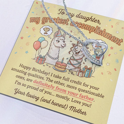 To My Daughter Necklace From Mother - Funny Birthday Gift, Mom and Daughter Gift - Love Knot Necklace-LKN97263