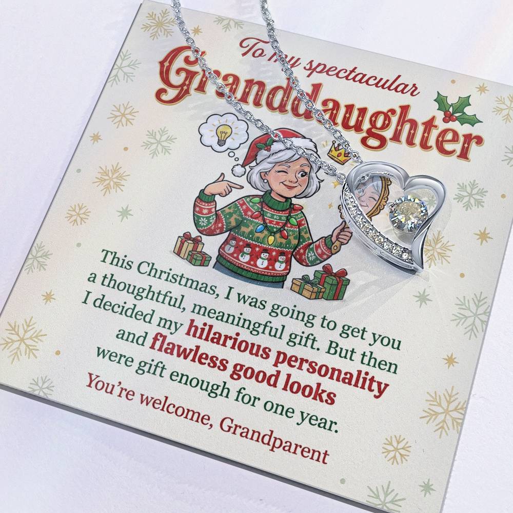 To My Granddaughter Necklace From Grandparent, Christmas Gift, Birthday Present For Her, My Greatest Pride Gift - Love Knot Necklace-LKN63044