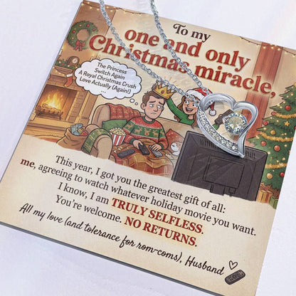 To My Wife Necklace From Husband, Funny Christmas Gift, Holiday Present for Her, Romantic Gift for Wife - Love Knot Necklace-LKN65965