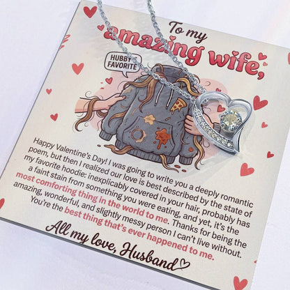 To My Wife Necklace From Husband, Funny Valentine's Day Gift, Romantic Gift For Her, Love Knot Necklace-LKN31574