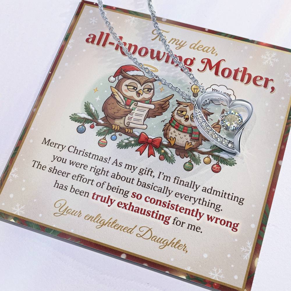 To My Mother Necklace From Daughter, Funny Christmas Gift for Mom, Mother Daughter Gift, You Were Right, Love Knot Necklace-LKN28572