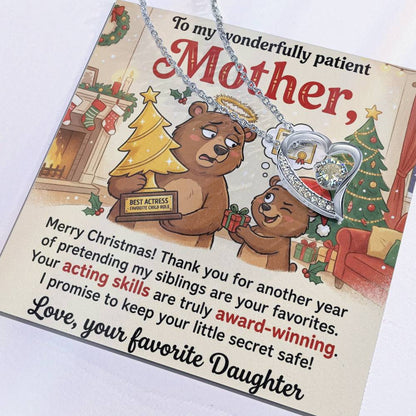 To My Mother Necklace From Daughter, Funny Christmas Gift for Mom, Mother's Day Gift, Love Knot Necklace-LKN88983