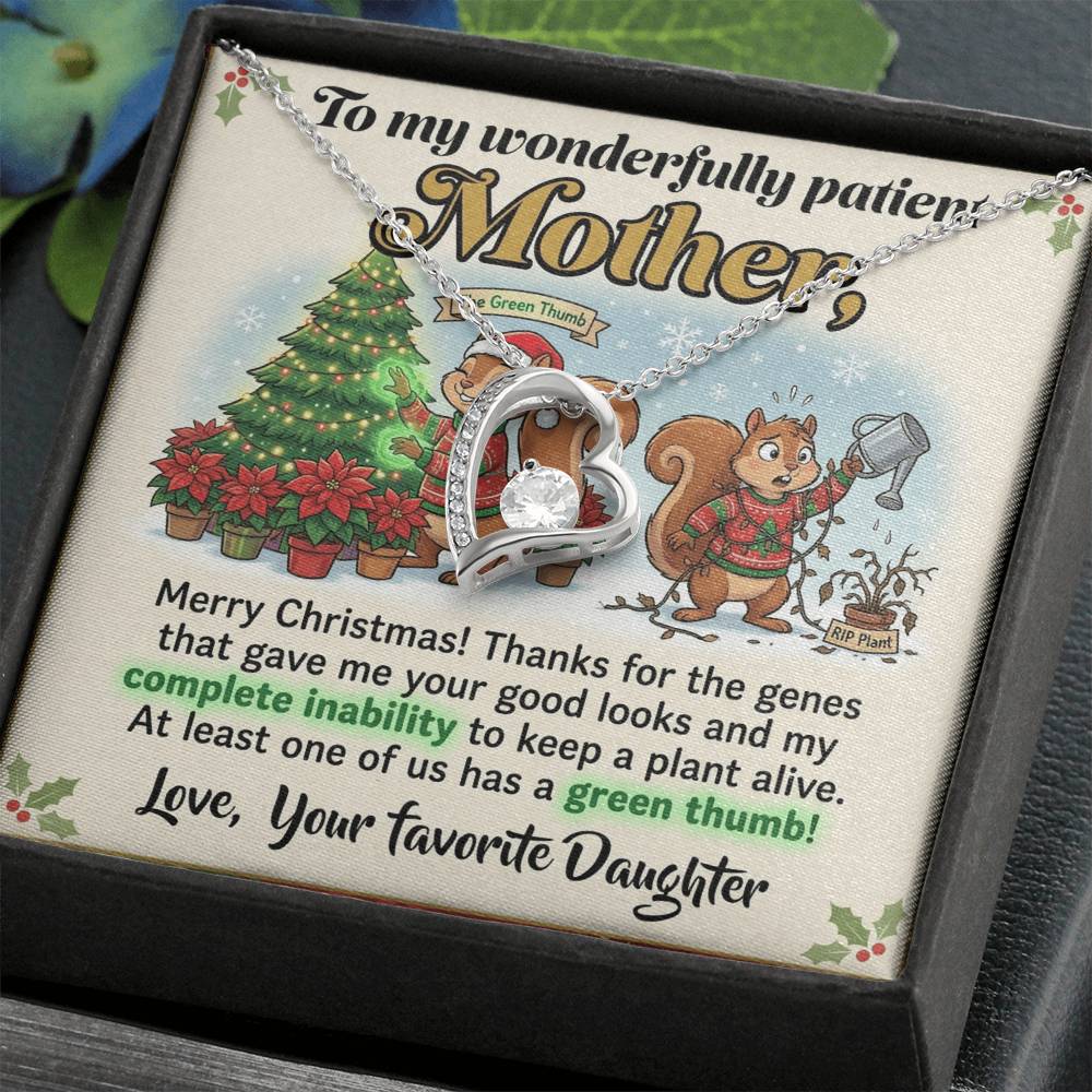 To My Mother Necklace From Daughter, Funny Christmas Gift For Mom, Holiday Present, Love Knot Necklace-LKN11476