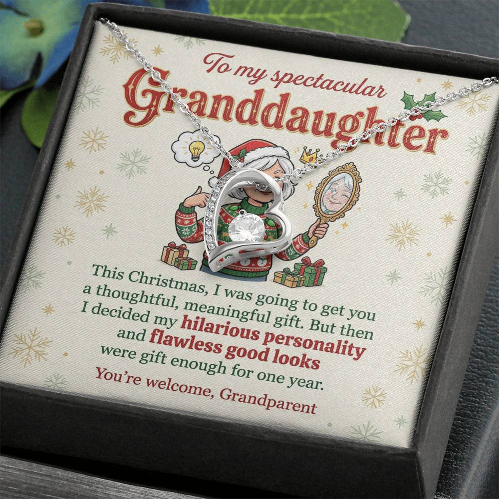 To My Granddaughter Necklace From Grandparent, Christmas Gift, Birthday Present For Her, My Greatest Pride Gift - Love Knot Necklace-LKN63044