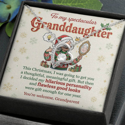 To My Granddaughter Necklace From Grandparent, Christmas Gift, Birthday Present For Her, My Greatest Pride Gift - Love Knot Necklace-LKN63044