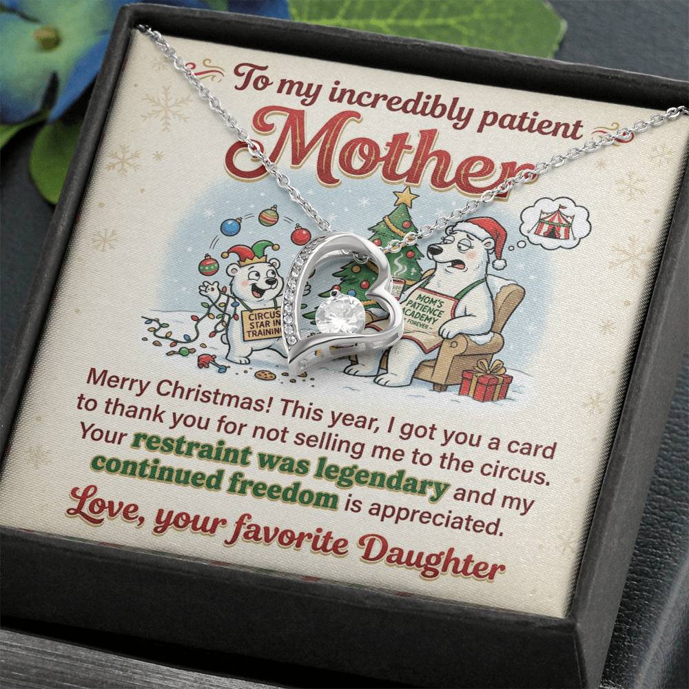 To My Mother Necklace From Daughter, Funny Christmas Gift For Mom, Holiday Appreciation Gift - Love Knot Necklace-LKN45568