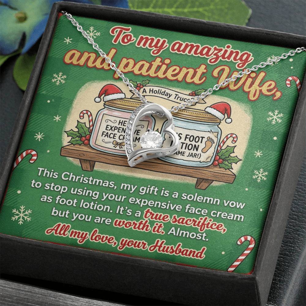 To My Wife Necklace From Husband, Funny Christmas Gift, Holiday Present for Her, Love Knot Necklace-LKN12201