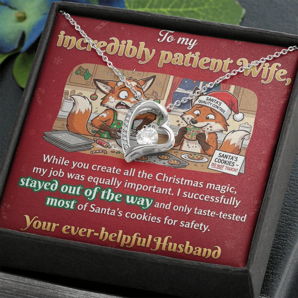 To My Wife Necklace From Husband, Funny Christmas Gift, Holiday Gift for Wife, Love Knot Necklace-LKN62322