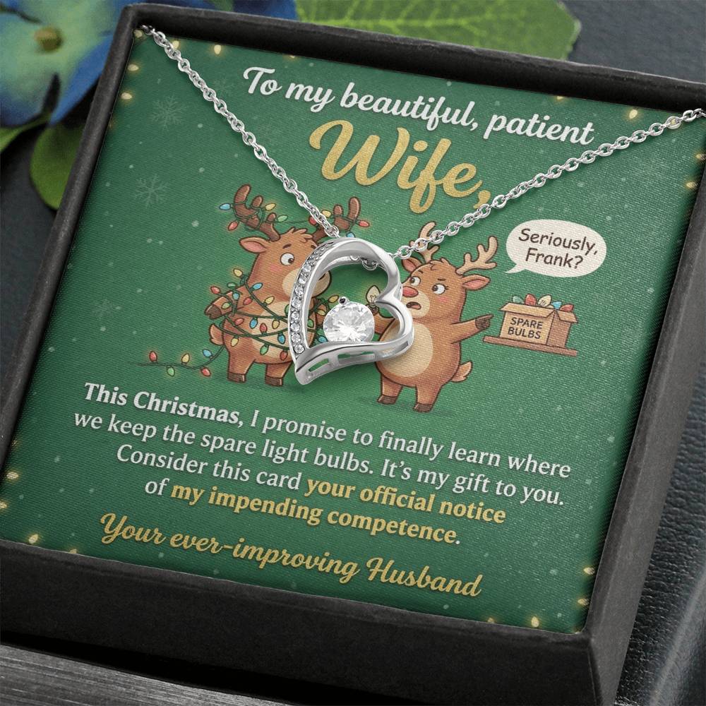 To My Wife Necklace From Husband - Funny Christmas Gift For Her, Holiday Gift, Love Knot Necklace-LKN97289