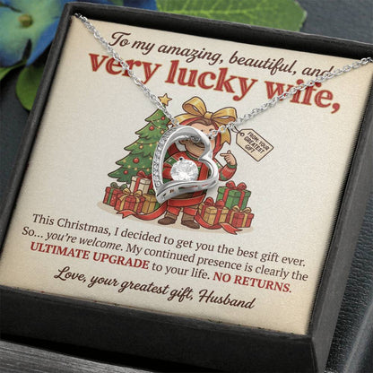 To My Wife Necklace From Husband - Funny Christmas Gift For Wife, Humorous Holiday Gift - Love Knot Necklace-LKN57418