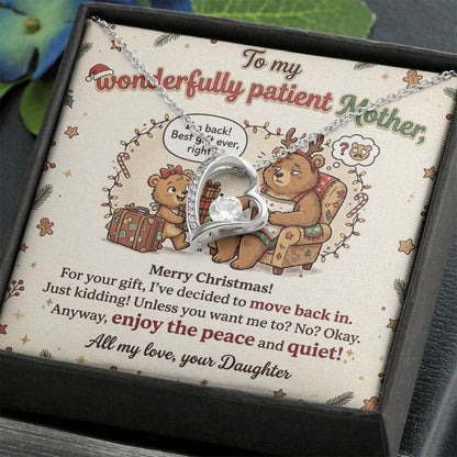 To My Mother Necklace From Daughter - Funny Christmas Gift For Mom, Holiday Present, Love Knot Necklace-LKN88179