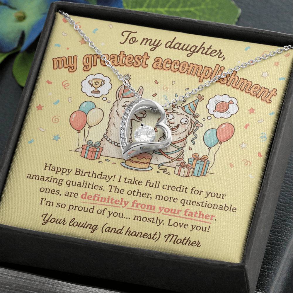To My Daughter Necklace From Mother - Funny Birthday Gift, Mom and Daughter Gift - Love Knot Necklace-LKN97263