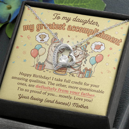To My Daughter Necklace From Mother - Funny Birthday Gift, Mom and Daughter Gift - Love Knot Necklace-LKN97263