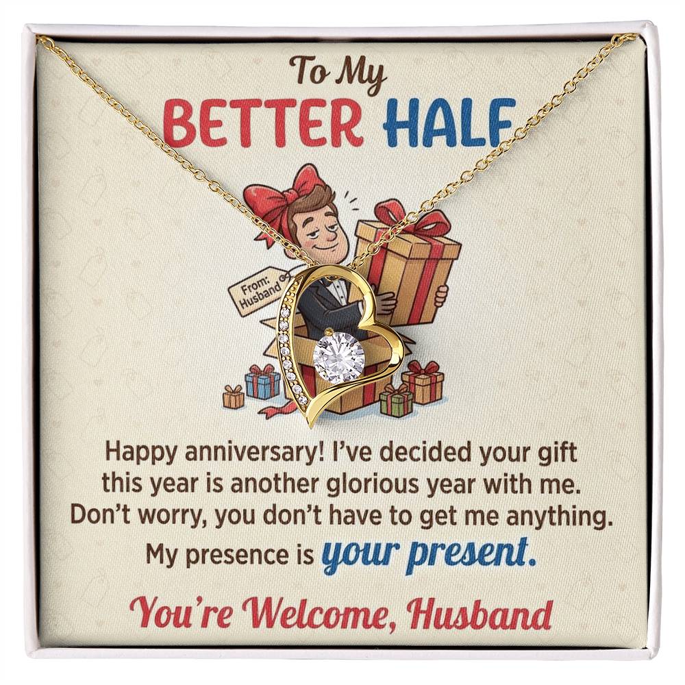 To My Wife Necklace From Husband, Funny Anniversary Gift For Her, Romantic Gift Idea - Love Knot Necklace-LKN52396
