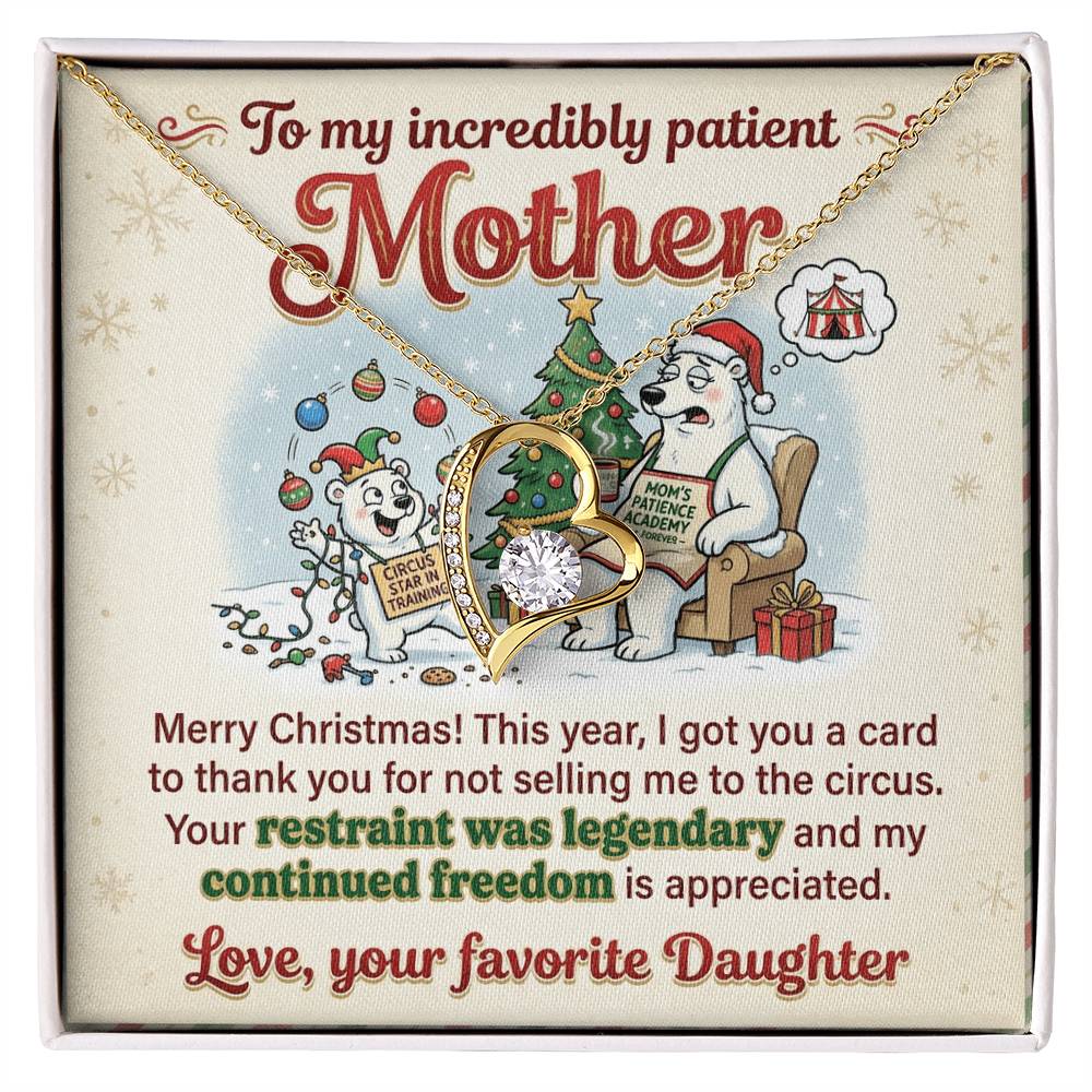 To My Mother Necklace From Daughter, Funny Christmas Gift For Mom, Holiday Appreciation Gift - Love Knot Necklace-LKN45568