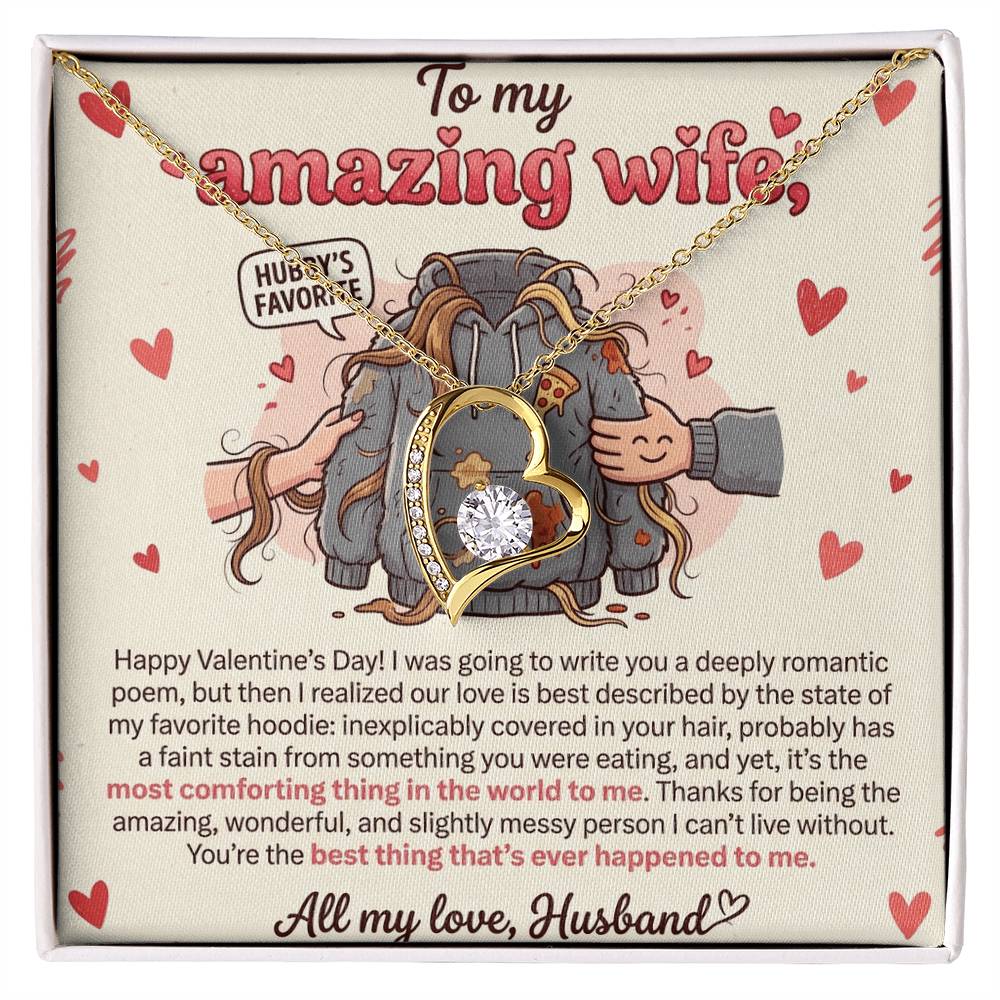 To My Wife Necklace From Husband, Funny Valentine's Day Gift, Romantic Gift For Her, Love Knot Necklace-LKN31574