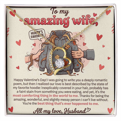 To My Wife Necklace From Husband, Funny Valentine's Day Gift, Romantic Gift For Her, Love Knot Necklace-LKN31574